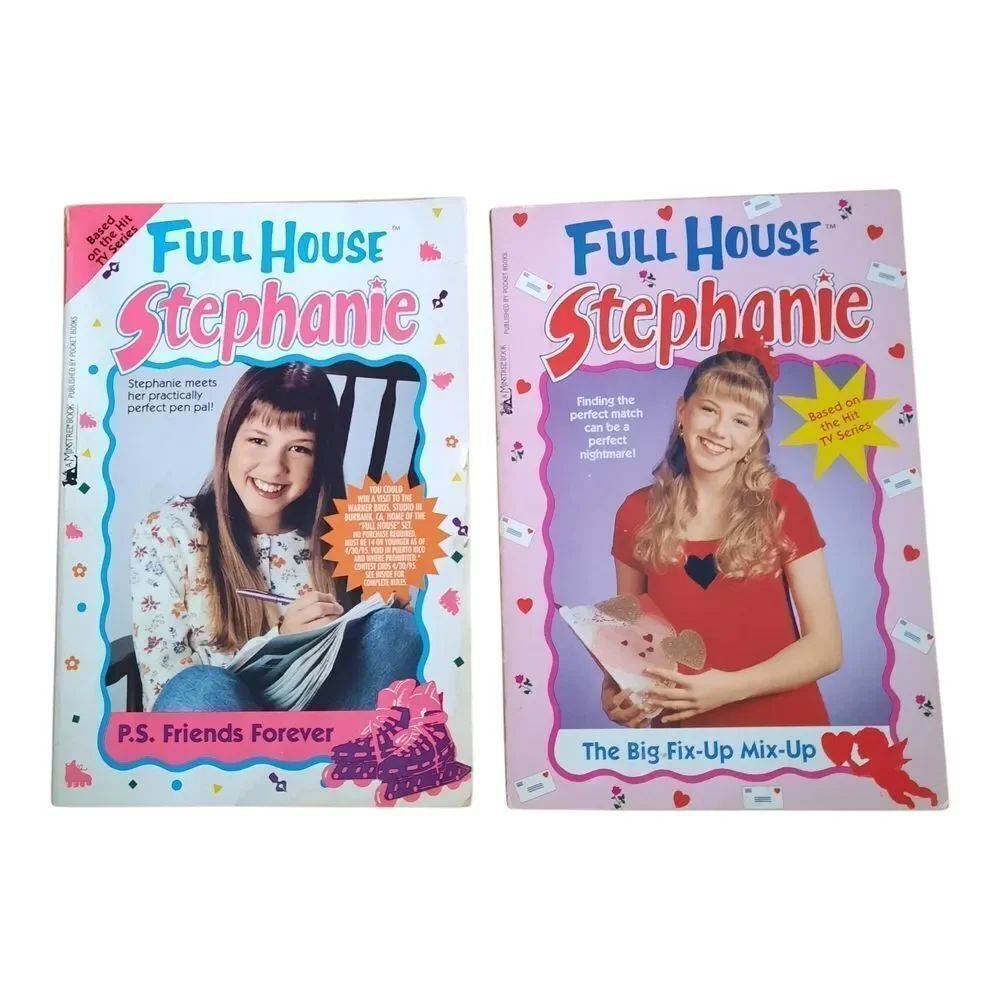 Full House Stephanie Coffee Table Books - Pink and Blue